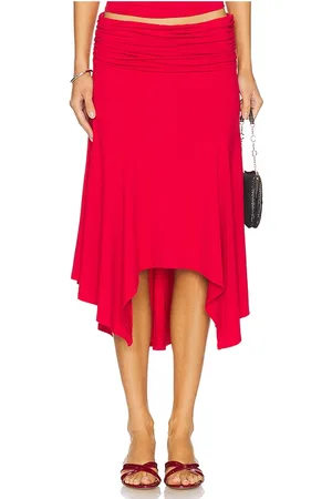 DANIELLE GUIZIO Falda midi soffiano en color rojo talla L en - Red. Talla L (también en S, XL, XS, XXS).