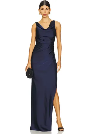 Lovers And Friends Vestido largo effie en color talla M en - Navy. Talla M (también en S, XS, XXS).