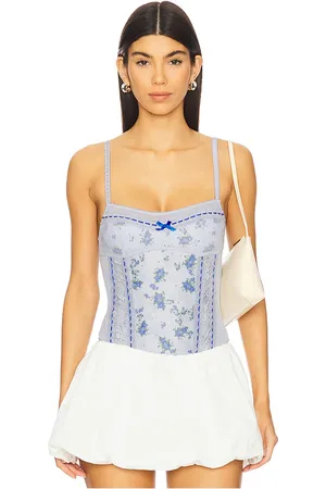 Free People Corsé mono sara en color azul talla L en - Blue. Talla L (también en M, S, XL, XS).