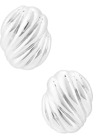 Heaven Mayhem Pendientes de botón hive en color metálico talla all en - Metallic Silver. Talla all.