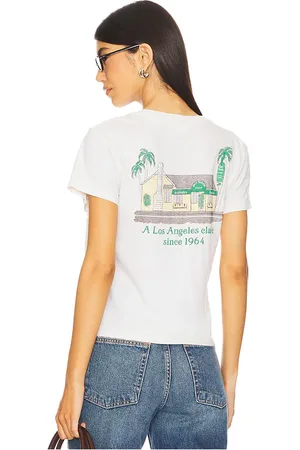 RE/DONE Camiseta dan tanas house en color crema talla M en - Cream. Talla M (también en S, XS).