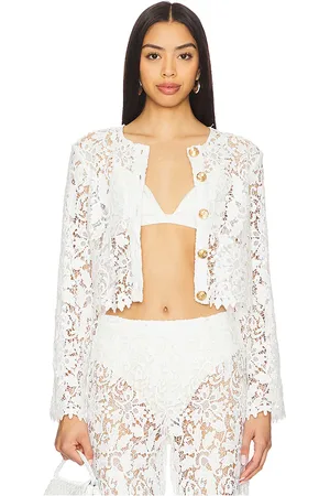 La Porte Camisa con botones coco en color blanco talla L en - White. Talla L (también en M).