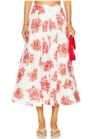 Milly Falda midi juliet en color rojo talla 10 en - Red. Talla 10 (también en 12, 8).