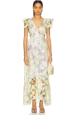MISA Vestido midi septima en color verde talla L en - Green. Talla L (también en M, S, XL, XS, XXS).
