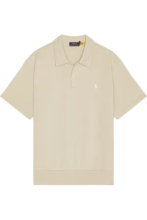 Ralph Lauren Short sleeve loopback terry polo sweatshirt en color beige talla L en - Beige. Talla L (también en
