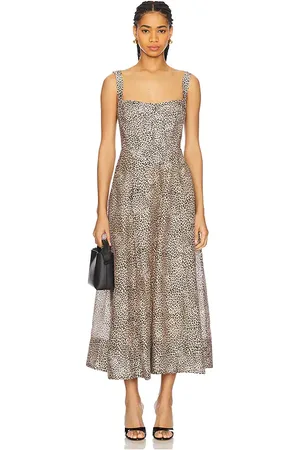 Bardot Vestido midi estilo corsé lilah en color marrón talla 12 en - Brown. Talla 12 (también en 2, 4, 6, 8).