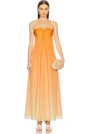 Cult Gaia Vestido largo janelle en color mandarina talla 0 en - Tangerine. Talla 0 (también en 2).