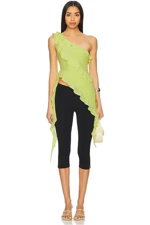 AFRM Vivica top en color verde talla L en - Green. Talla L (también en M, S, XS, XXS).