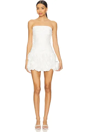 Amanda Uprichard Minivestido dress en color talla L en - White. Talla L (también en M, XL).