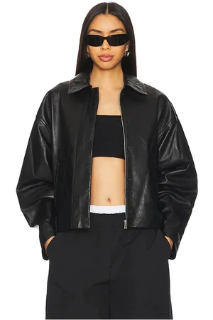 Simkhai Chaqueta recortada everli en color talla M en - Black. Talla M (también en S, XS).