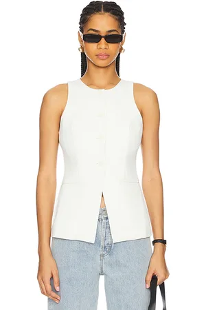 GOOD AMERICAN Chaleco esculpido en color ivory talla L en - Ivory. Talla L (también en M, S, XL/1X, XS, XXXL/3X).