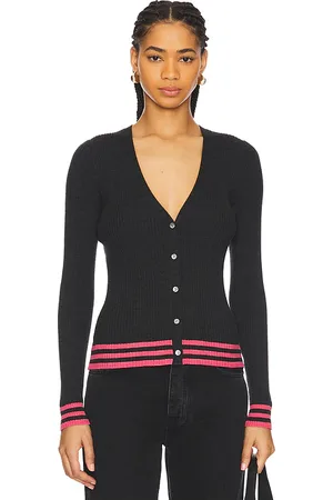 THEORY Cárdigan tipped en color negro talla L en - Black. Talla L (también en M, S, XS).