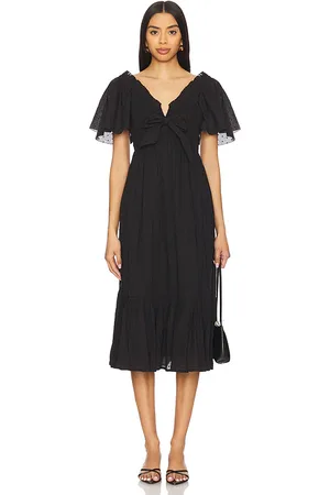 Cleobella Vestido midi ashlyn en color talla L en - Black. Talla L (también en M, S, XS).