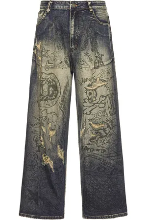 Jaded London Grafitti colossus washed jean en color talla 28 en - Blue. Talla 28 (también en 30, 32, 34, 36).