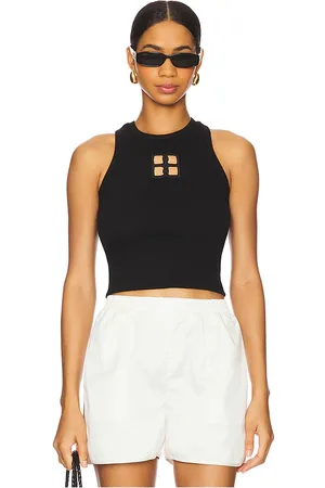 BEVZA Top sin mangas bb monogram en color talla L en - Black. Talla L (también en M, S, XS).
