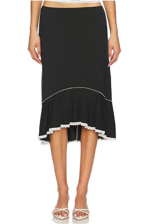 DANIELLE GUIZIO Falda low rise dainty en color talla XS en - Black. Talla XS (también en XXS).