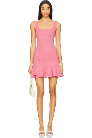 LOVESHACKFANCY Vestido maryanne en color rosado talla L en - Pink. Talla L (también en M, S, XL).