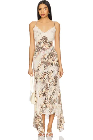 AFRM Vestido midi vince en color crema talla 1X en - Cream. Talla 1X (también en 2X, 3X, L, M, S, XL).