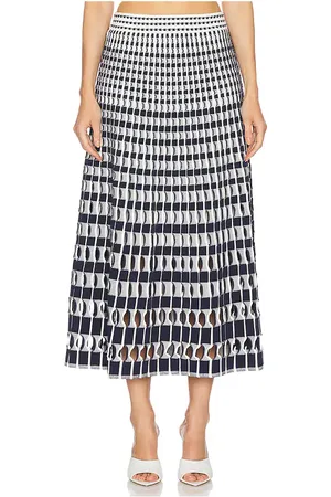 Simkhai Falda midi larken en color azul marino talla M en - Navy. Talla M (también en S, XS).