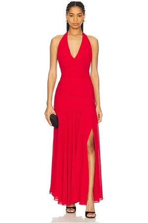 Bardot Vestido largo con cuello halter mave en color rojo talla 10 en - Red. Talla 10 (también en 12, 2, 4, 6, 8).