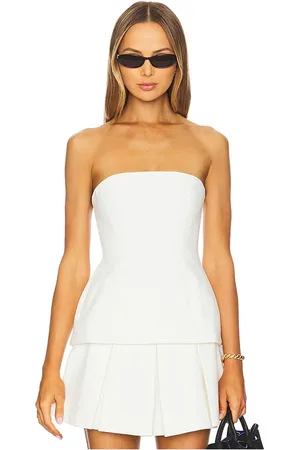 Bardot Top largo strapless helenia en color blanco talla 10 en - White. Talla 10 (también en 12, 8).