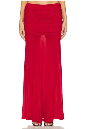 Runaway The Label Falda maxi meila en color rojo talla L en - Red. Talla L (también en M, S).