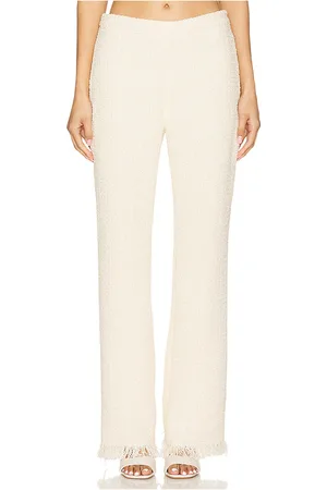 SER.O.YA Pantalón shar en color crema talla L en - Cream. Talla L (también en M, S, XS, XXS).