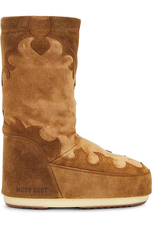 Moon Boot Bota de gamuza bordada icon en color marrón talla 35/38 en - Brown. Talla 35/38 (también en 39/41, 42/44, 45/47).