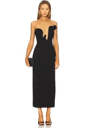 Bardot Vestido midi rosalyn en color talla 10 en - Black. Talla 10 (también en 12, 2, 4, 6).