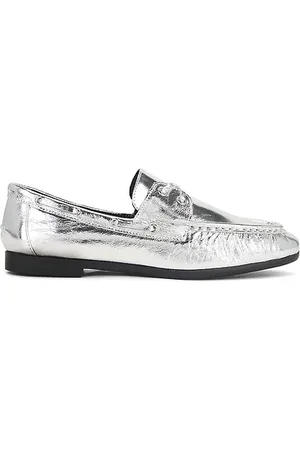 BLACK SUEDE STUDIO Davy boat shoe en color plateado metálico talla 36 en - Metallic Silver. Talla 36 (tambié