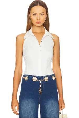 Cult Gaia Top sin mangas gwen en color blanco talla M en - White. Talla M (también en S, XS).