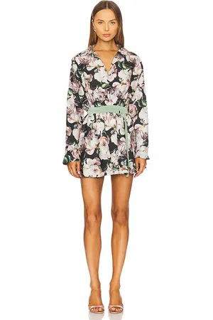 Norma Kamali Vestido mini tipo camisa súper holgado en color negro talla L en - Black. Talla L (también en M, S, XL).