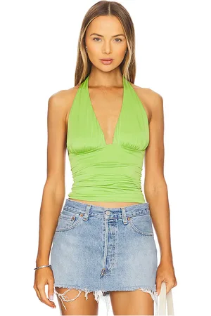 GOOD AMERICAN Top halter en color verde talla L en - Green. Talla L (también en M, S, XL/1X, XS, XXL/2X, XXXL/3X, XXXXL/4X).
