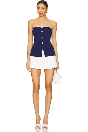 Amanda Uprichard Vestido top en color azul marino talla L en - Navy. Talla L (también en M, S, XL, XS).