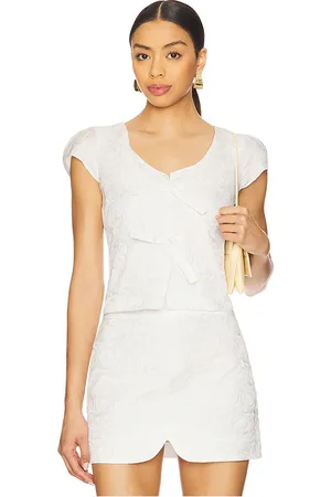 Amanda Uprichard Top blusa top en color talla L en - White. Talla L (también en M, S, XL, XS).