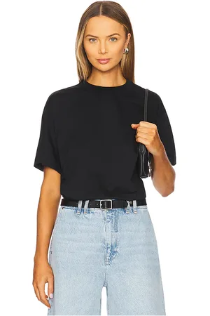 Ivy & Oak Camiseta recortada kyla en color talla L en - Black. Talla L (también en M, S, XL, XS).