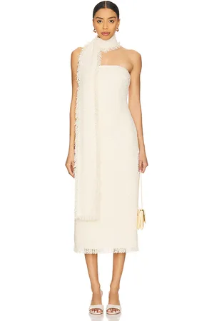 SER.O.YA Vestido midi lott en color crema talla L en - Cream. Talla L (también en M, S, XL, XS, XXS).