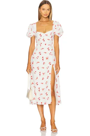 Bardot Vestido midi gillian en color blanco talla 2 en - White. Talla 2 (también en 4, 6).
