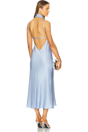 Amanda Uprichard Maxivestido dress en color talla L en - Baby Blue. Talla L (también en M, S, XL).