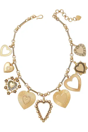 Brinker & Eliza Collar queen of hearts en color oro metálico talla all en - Metallic Gold. Talla all.