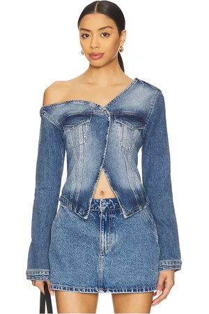 GOOD AMERICAN Camisa denim en color azul talla L en - Blue. Talla L (también en M, S, XS).