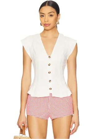 Free People Chaleco dylan en color blanco talla L en - White. Talla L (también en M).
