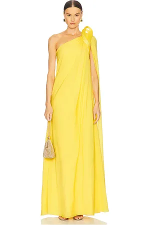 Gaurav Gupta Vestido largo un hombro solaris en color amarillo talla 0 en - Yellow. Talla 0 (también en 2).