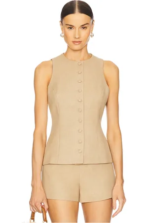 FAITHFULL THE BRAND Chaleco eveline en color beige talla L en - Beige. Talla L (también en M, S, XL, XS).