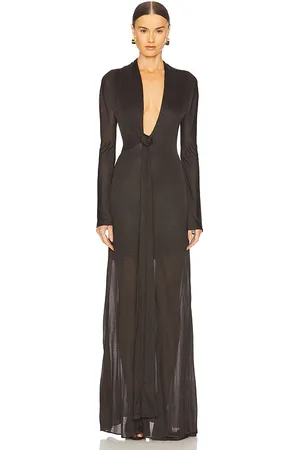 GIUSEPPE DI MORABITO Vestido maxi escote pronunciado en color chocolate talla 36 en - Chocolate. Talla 36 (también en 38