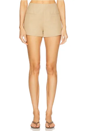 FAITHFULL THE BRAND Florine mini shorts en color bronce talla L en - Tan. Talla L (también en M, S, XL).
