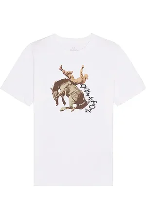 Brixton Camiseta rowdy en color talla L en - White. Talla L (también en S, XL/1X).