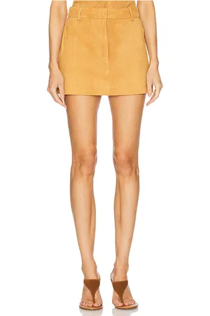 AEXAE Minifalda en color bronce talla M en - Tan. Talla M (también en S).
