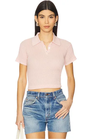 Guest In Residence Guest en residence shrunken cashmere polo en color rosado talla L en - Pink. Talla L (también en S, XL, XS).