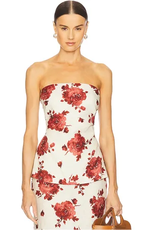 FAITHFULL THE BRAND Alexa top en color beige,red talla L en - Beige,Red. Talla L (también en M, S, XL).